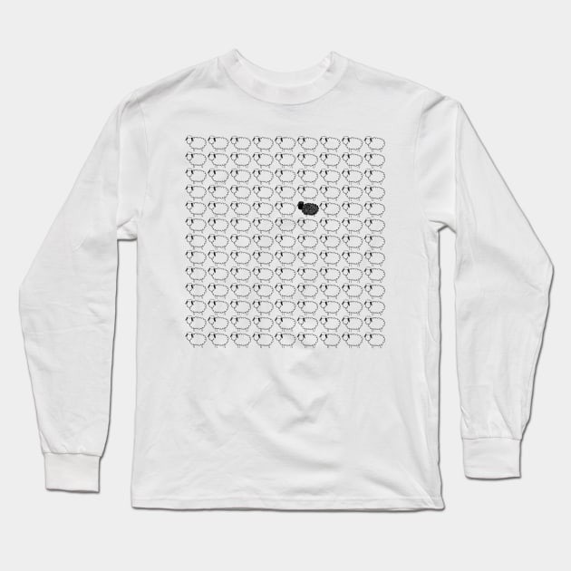 Black Sheep Long Sleeve T-Shirt by darklordpug